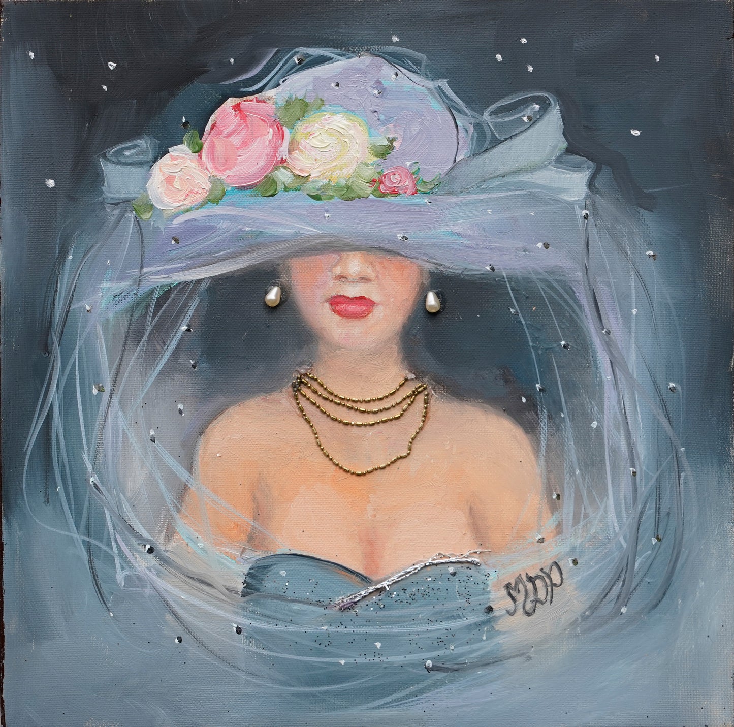 Immagine di Celeste serie Divine stampa ritoccata Mariolina De Palma Pittrice