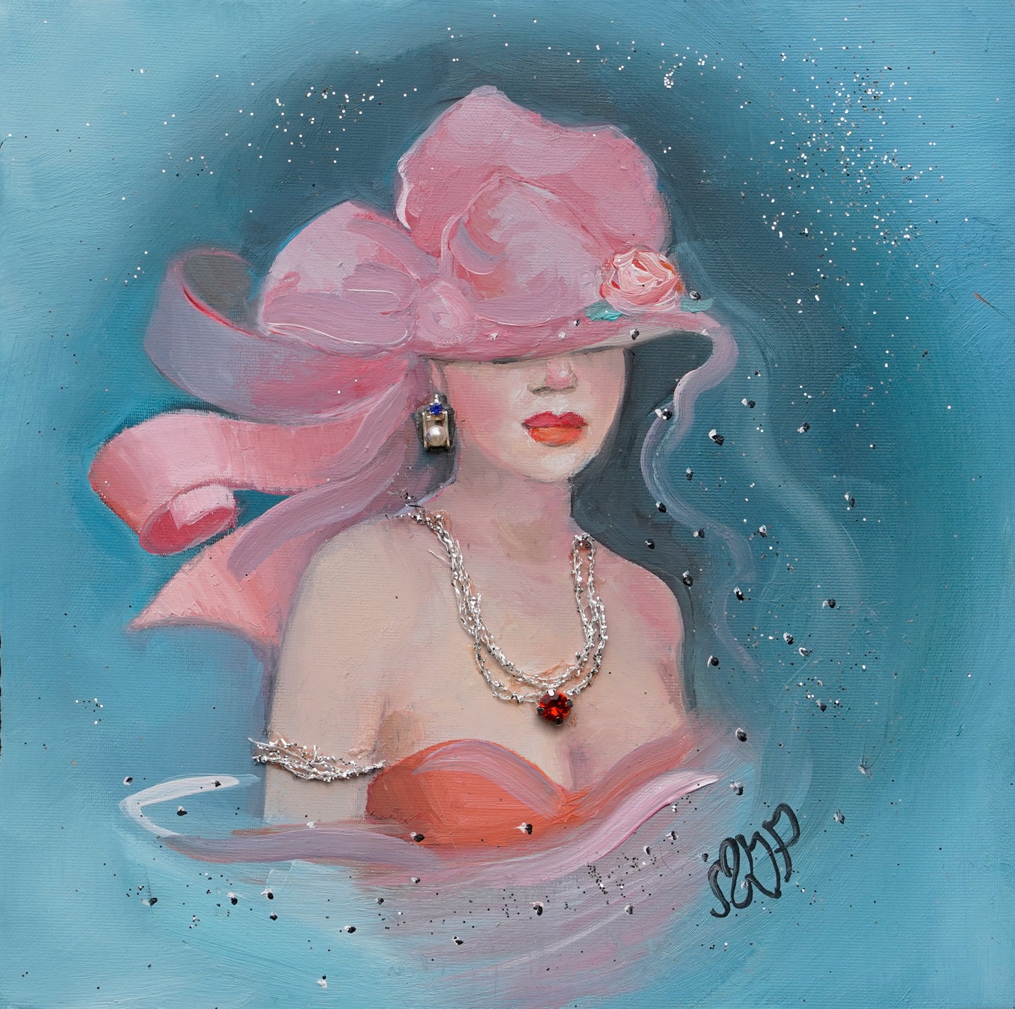 Immagine di Rosa serie Divine stampa ritoccata Mariolina De Palma Pittrice
