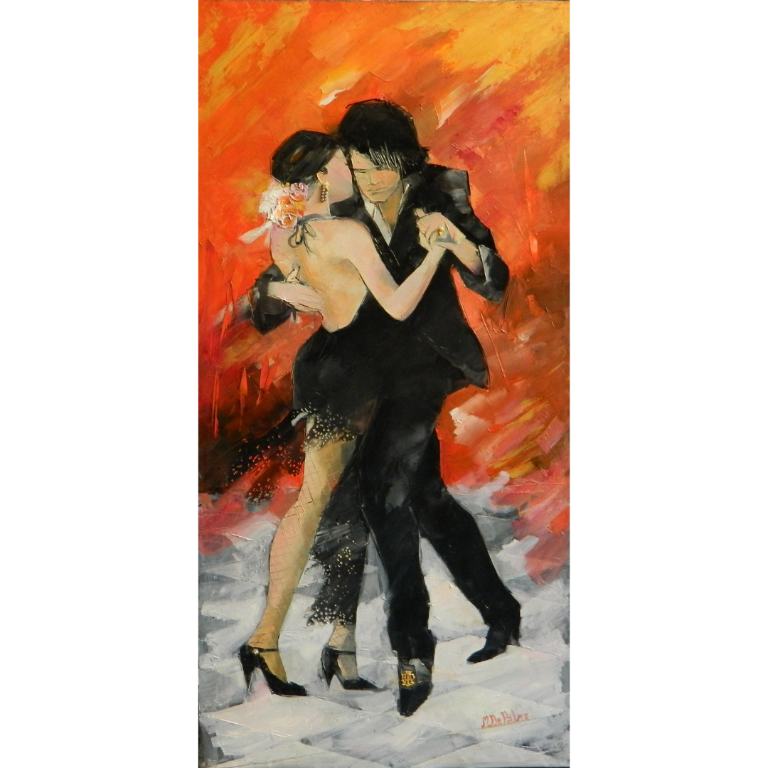 Immagine di Tango serie Danzatori stampa ritoccata Mariolina De Palma Pittrice