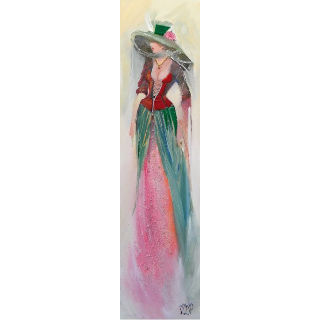 Immagine di Velvet serie Viaggiatori stampa ritoccata ritratto di donna Mariolina De Palma Pittrice homedecor