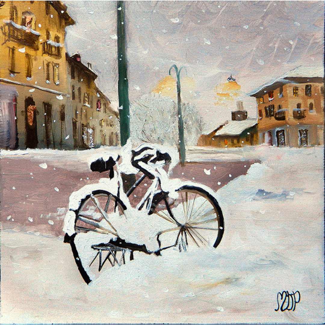 BICI NELLA NEVE