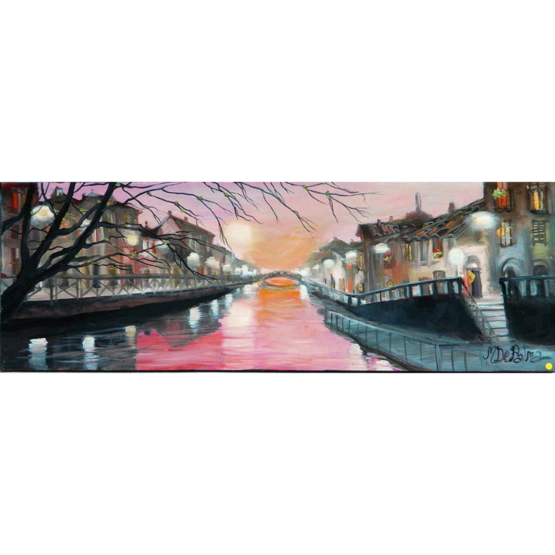 NAVIGLIO AL TRAMONTO