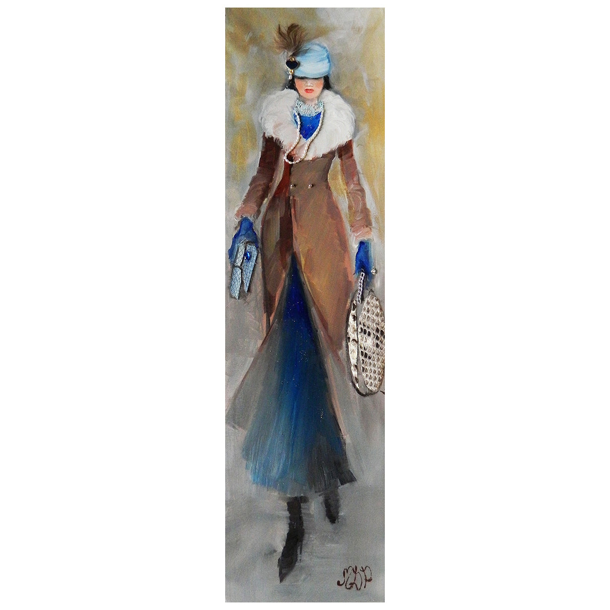 Immagine di Irina serie Viaggiatori stampa ritoccata ritratto di donna Mariolina De Palma Pittrice homedecor