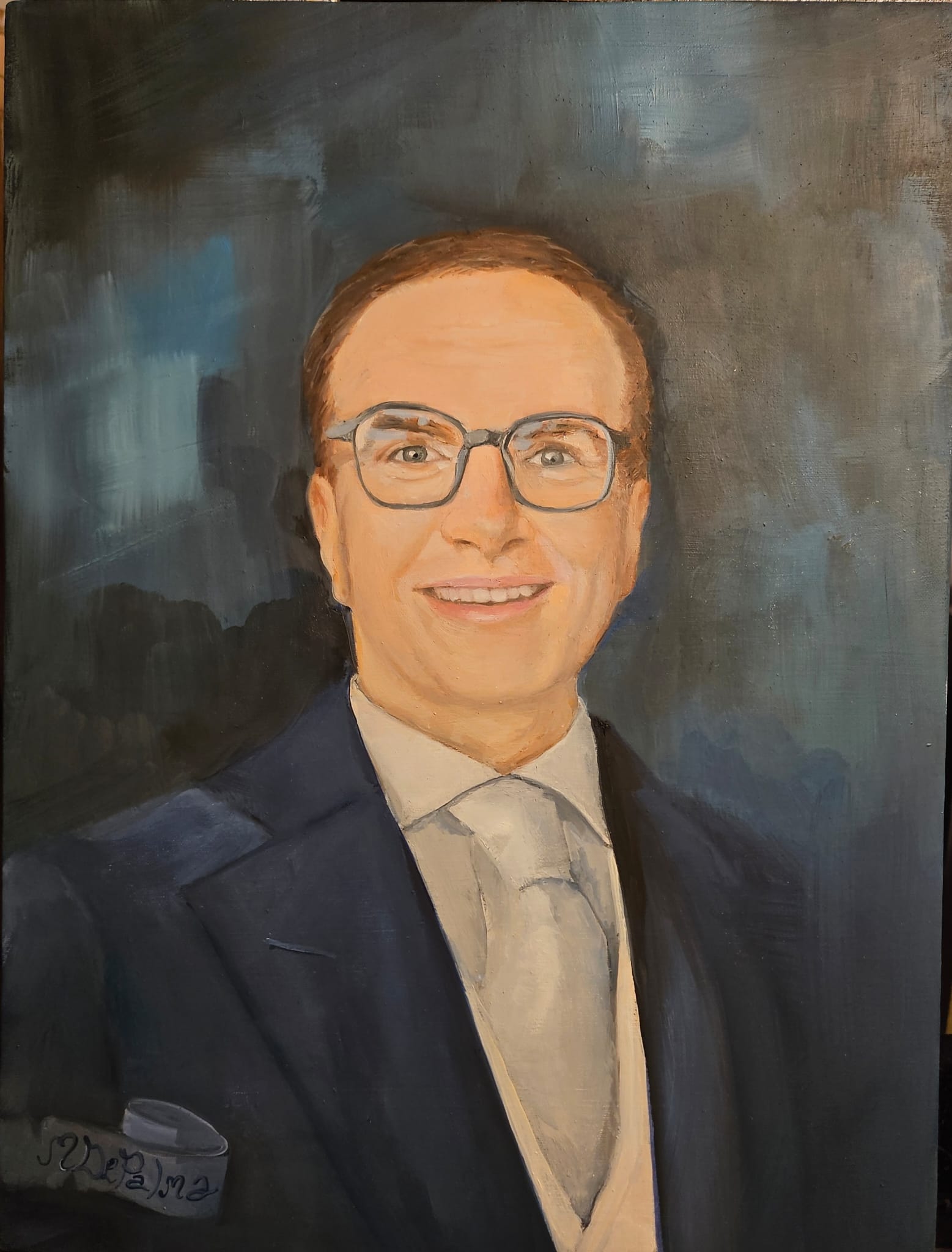 ritratto uomo in carriera mariolinadepalma pittrice